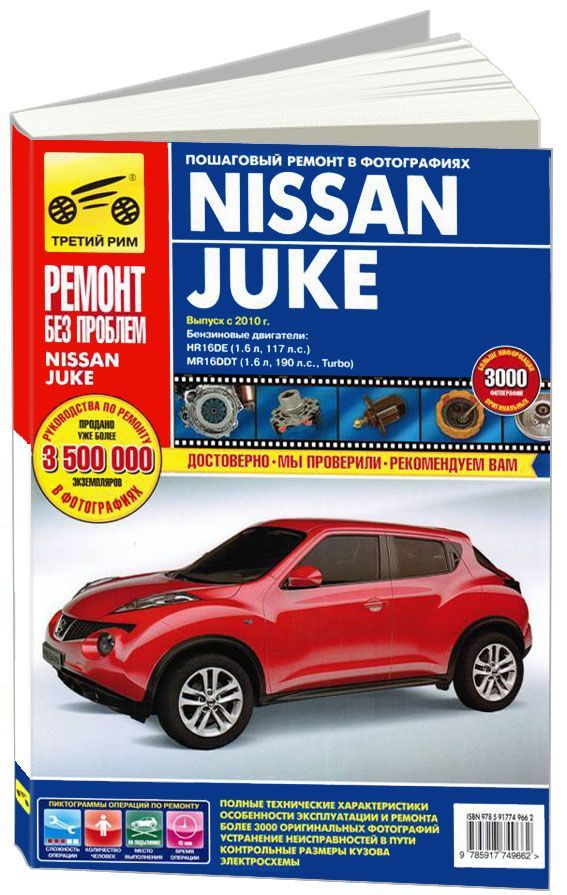 

Nissan Juke c 2011 г. Ремонт без проблем (цв.фото).