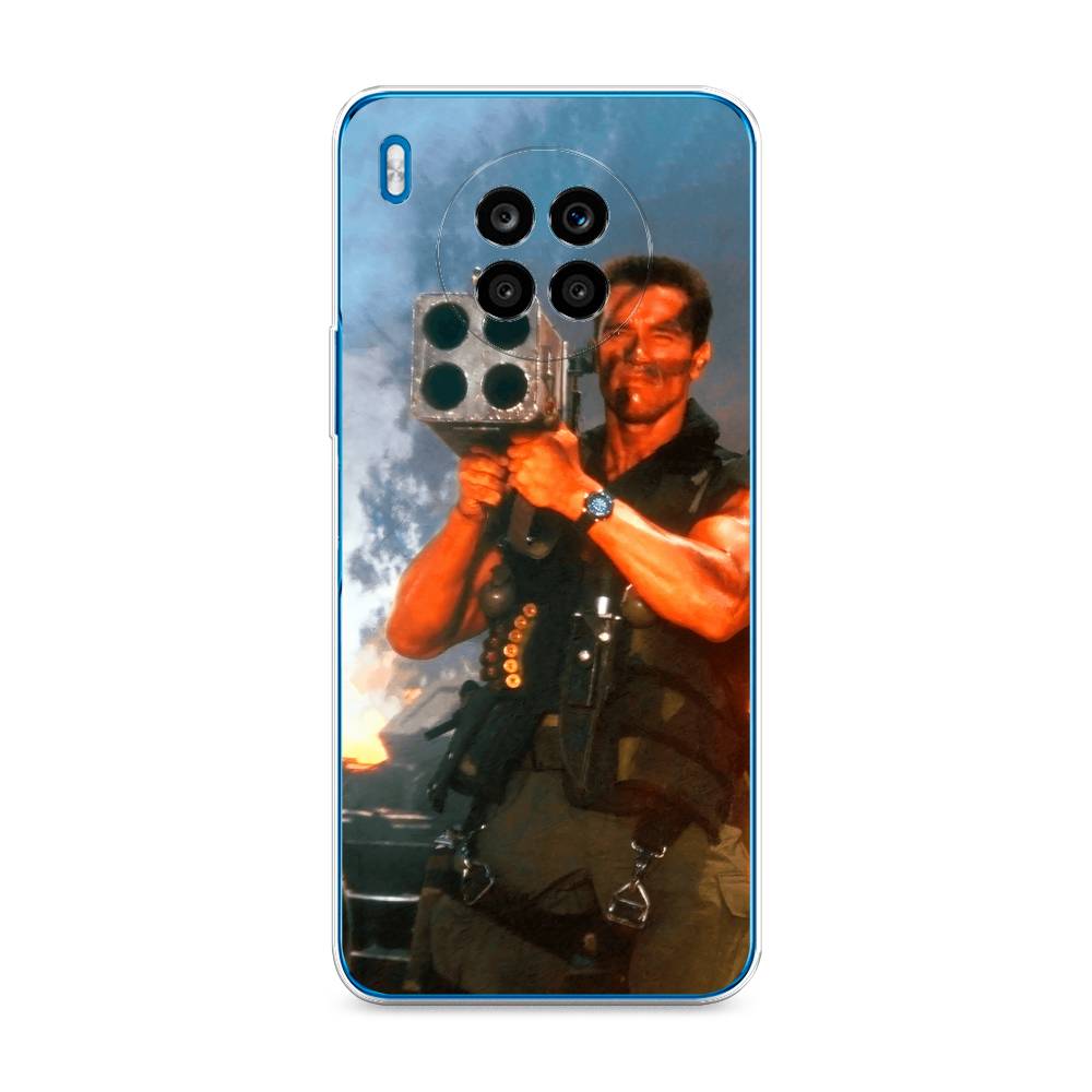 

Чехол на Huawei Nova 8i "Арнольд Шварцнеггер с базукой", Голубой;коричневый, 6106450-6