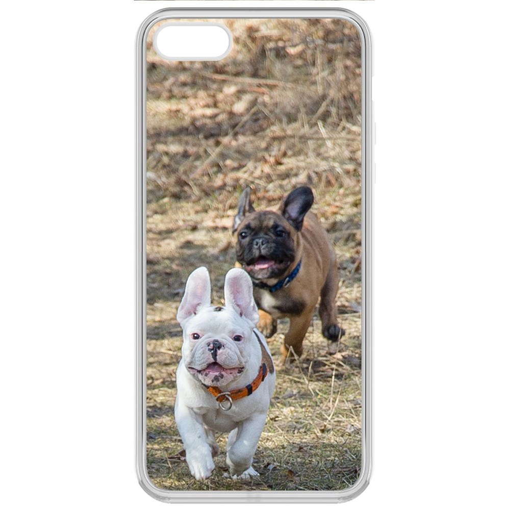 

Чехол-накладка Krutoff Clear Case Догонялки для iPhone 5/5s, Прозрачный