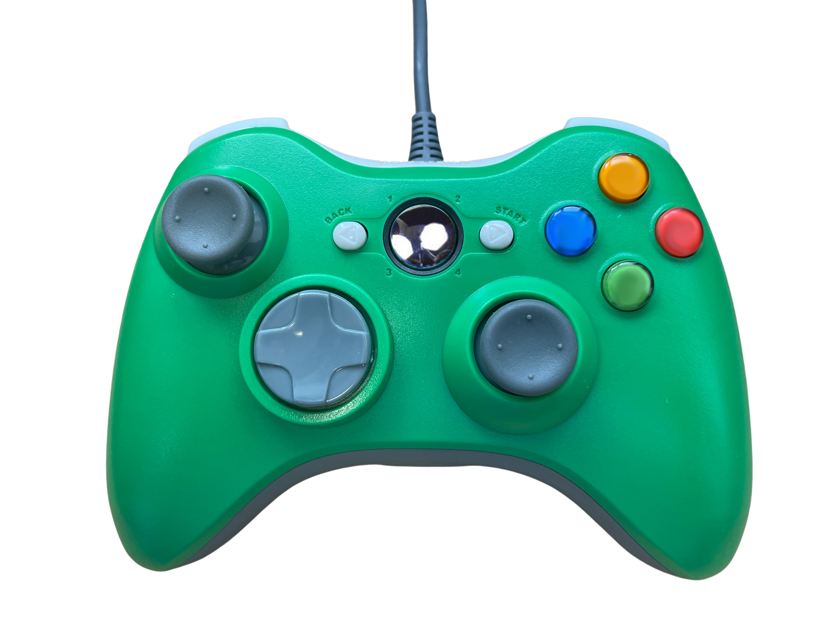 фото Геймпад проводной controller green (зеленый) (xbox 360) nobrand