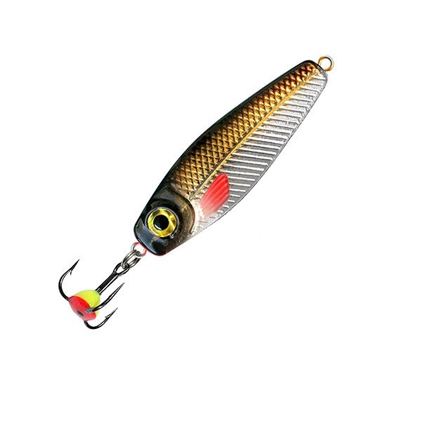 Блесна для рыбалки зимняя AQUA СВЕТЛЯЧОК 20,0g, цвет 005 (золотисто-черная спинка) 1 штука