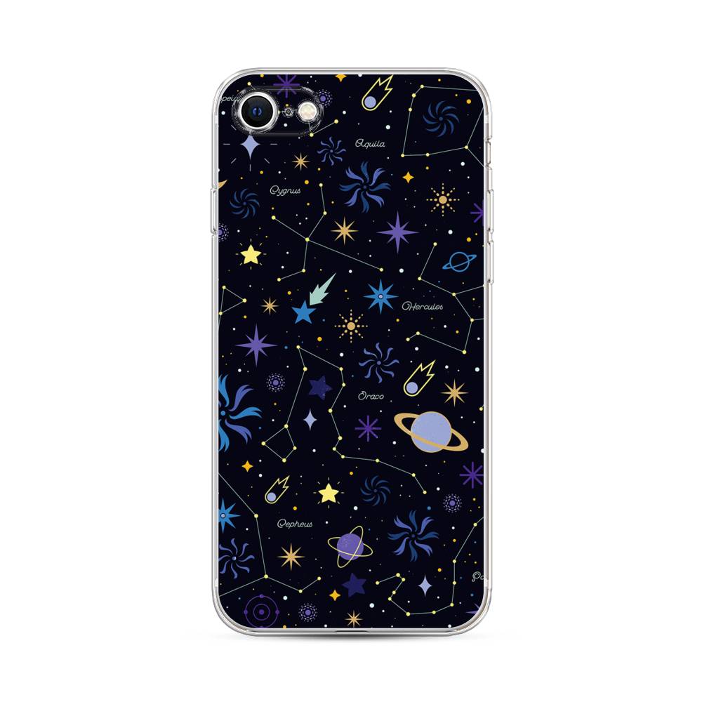 

Чехол на Apple iPhone 7 "Цветной космос", Желтый, 14850-2