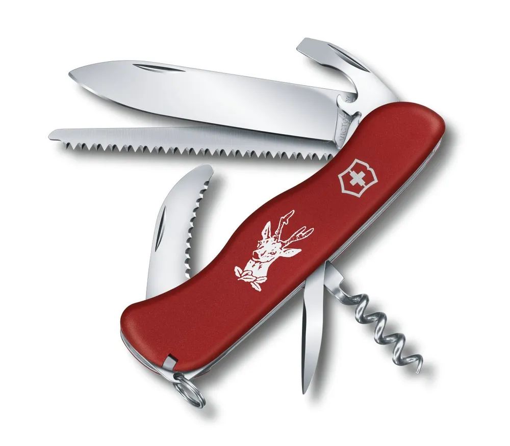 

Нож перочинный Victorinox Hunter, 111 мм, 11 функций, красный, 0.8573, Красный;серебристый, Hunter