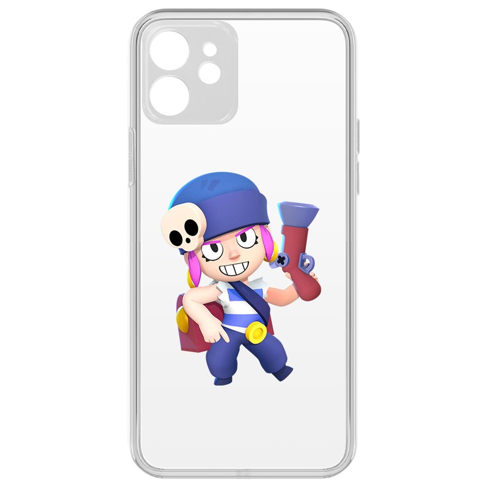 

Чехол-накладка Krutoff Clear Case Brawl Stars-Пенни для iPhone 12 с защитой камеры