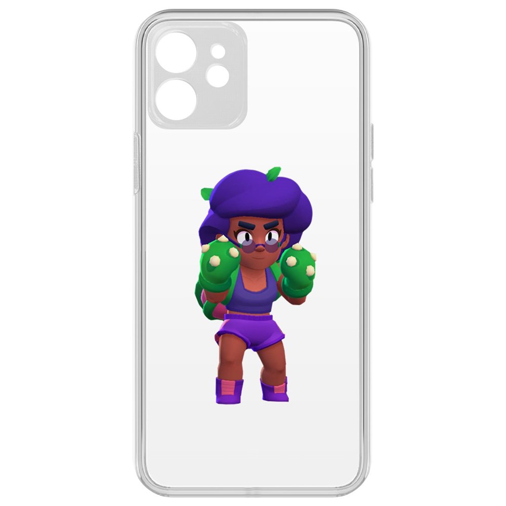 

Чехол-накладка Krutoff Clear Case Brawl Stars-Роза для iPhone 12 с защитой камеры