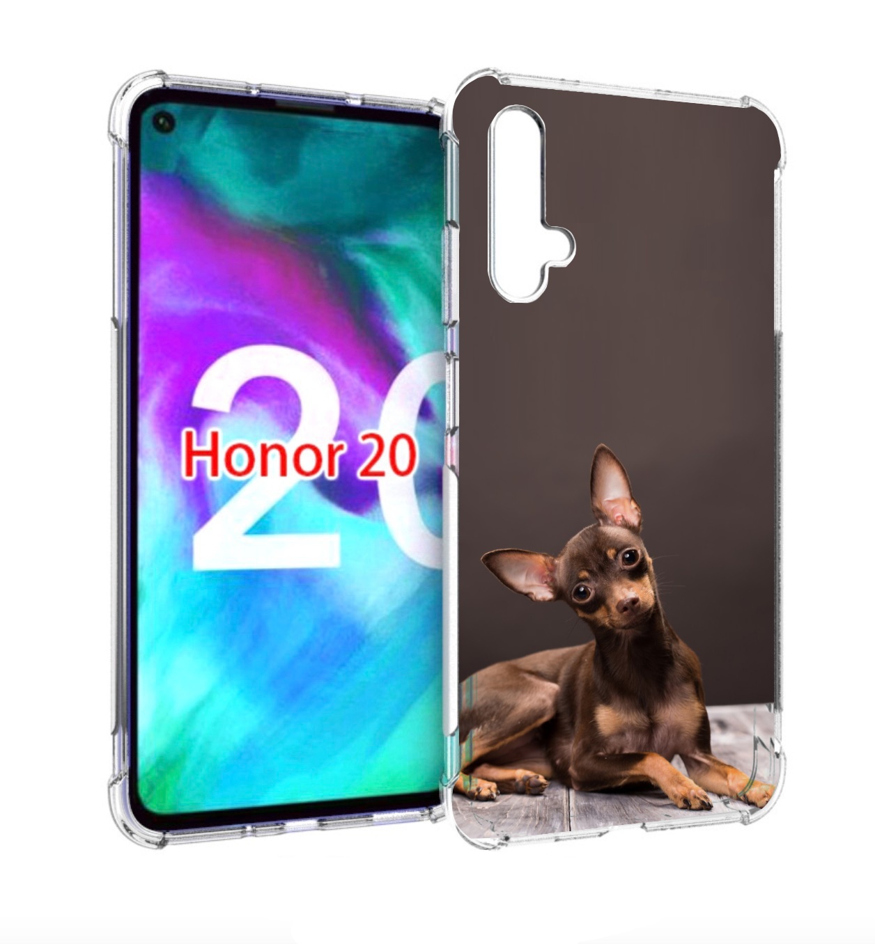

Чехол бампер MyPads тои терьер для Honor 20, Прозрачный, Tocco