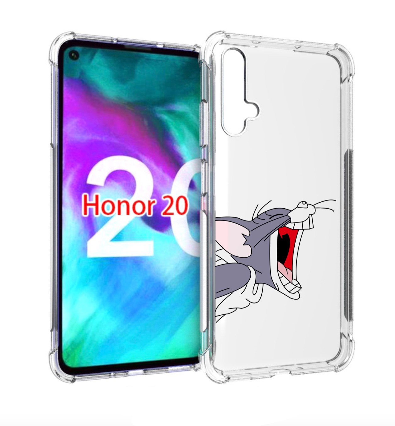 

Чехол бампер MyPads том-голодный для Honor 20, Прозрачный, Tocco