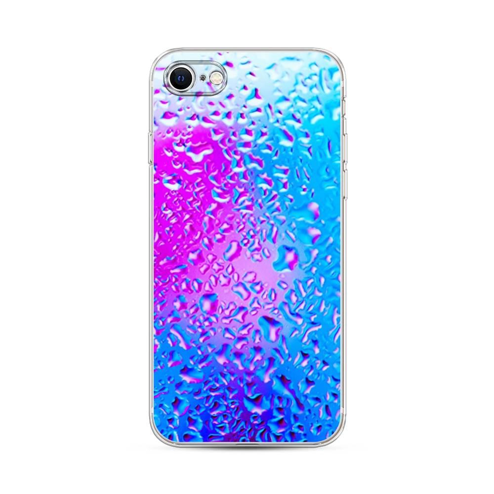 

Чехол на Apple iPhone 7 "Капли на стекле", Голубой;розовый, 14850-3