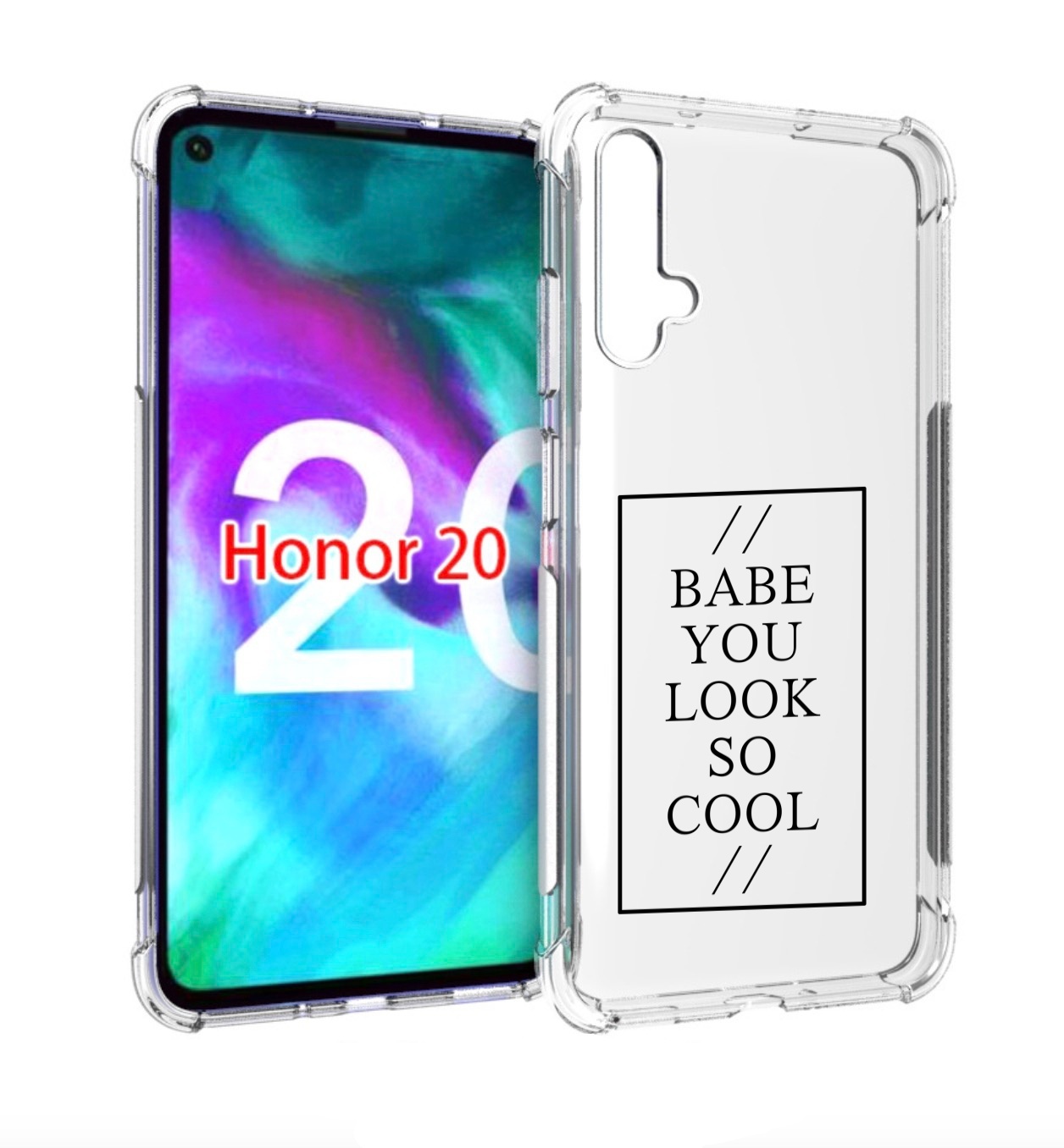 

Чехол бампер MyPads ты-выглядишь-очень-круто для Honor 20, Прозрачный, Tocco