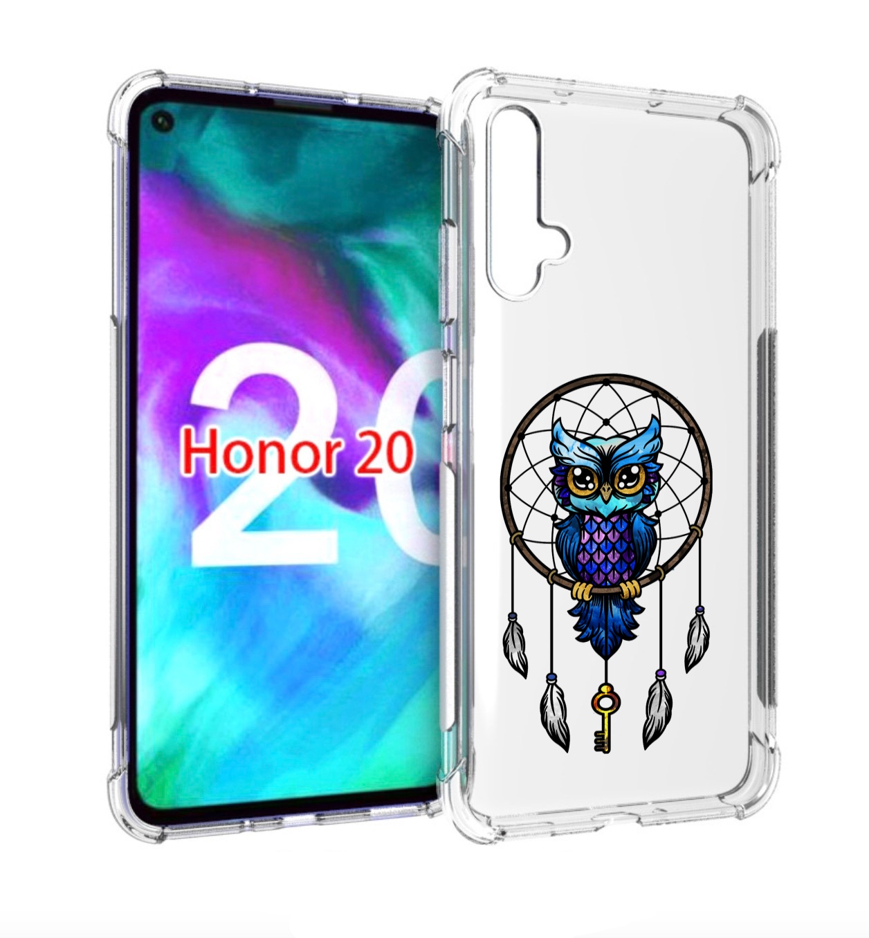 

Чехол бампер MyPads умная-фиолетовая-сова для Honor 20 Honor, Прозрачный, Tocco