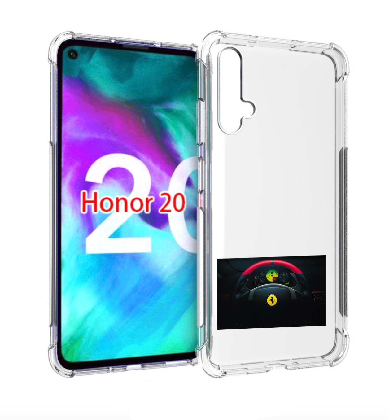 

Чехол бампер MyPads феррари ferrari 2 для Honor 20, Прозрачный, Tocco
