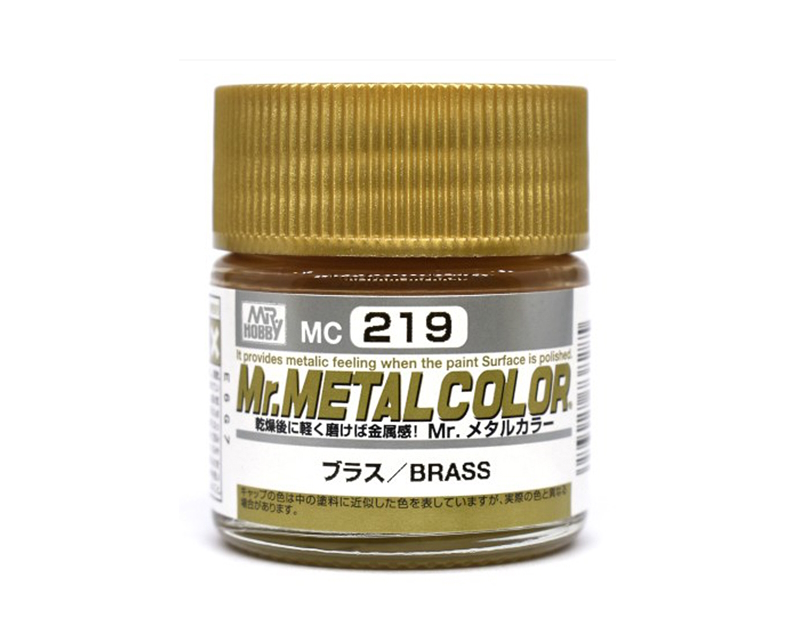 Краска акриловая на специальном разбавителе MR.HOBBY Mr.Metal Color Brass,металлик,MC-219 600018167513