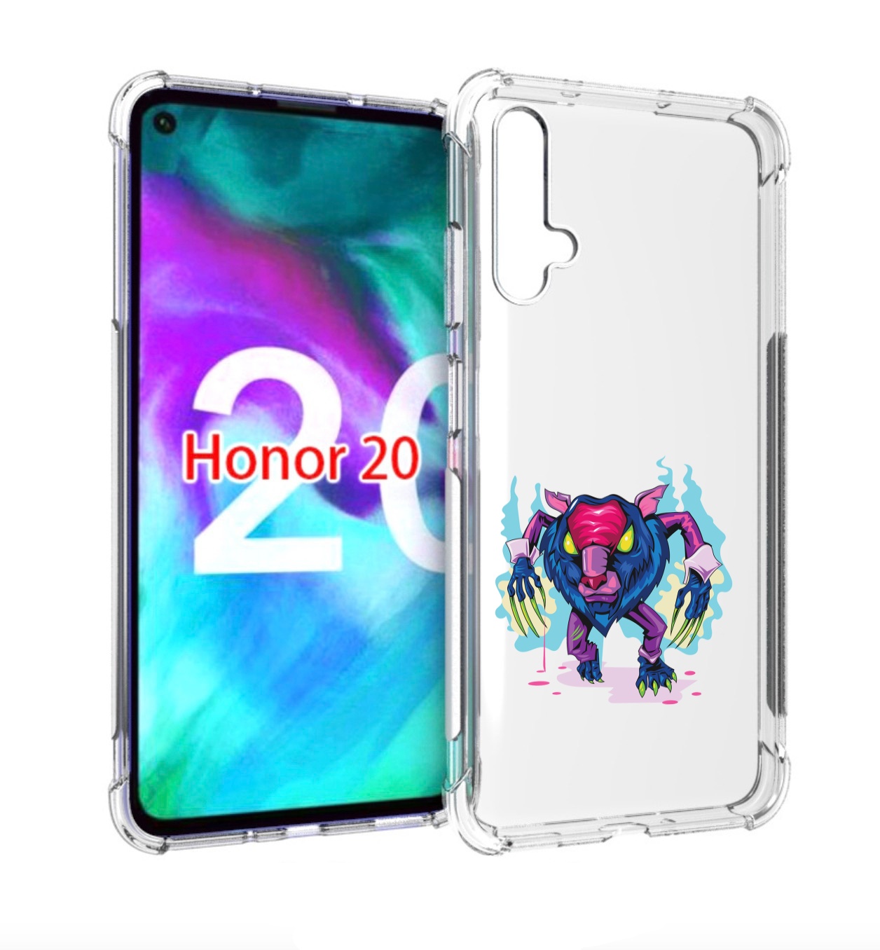 

Чехол бампер MyPads фиолетовая-россомаха для Honor 20 Honor, Прозрачный, Tocco