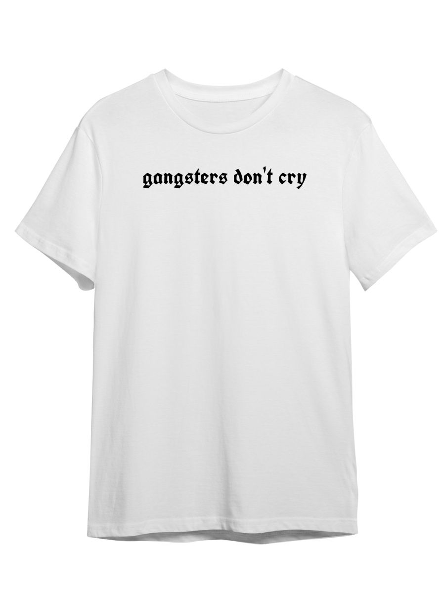 

Футболка унисекс Каждому Своё Gangsters don’t cry/OG/Гангстер STGO15N белая 5XL, "Gangsters don’t cry/OG/Гангстер" STGO15N