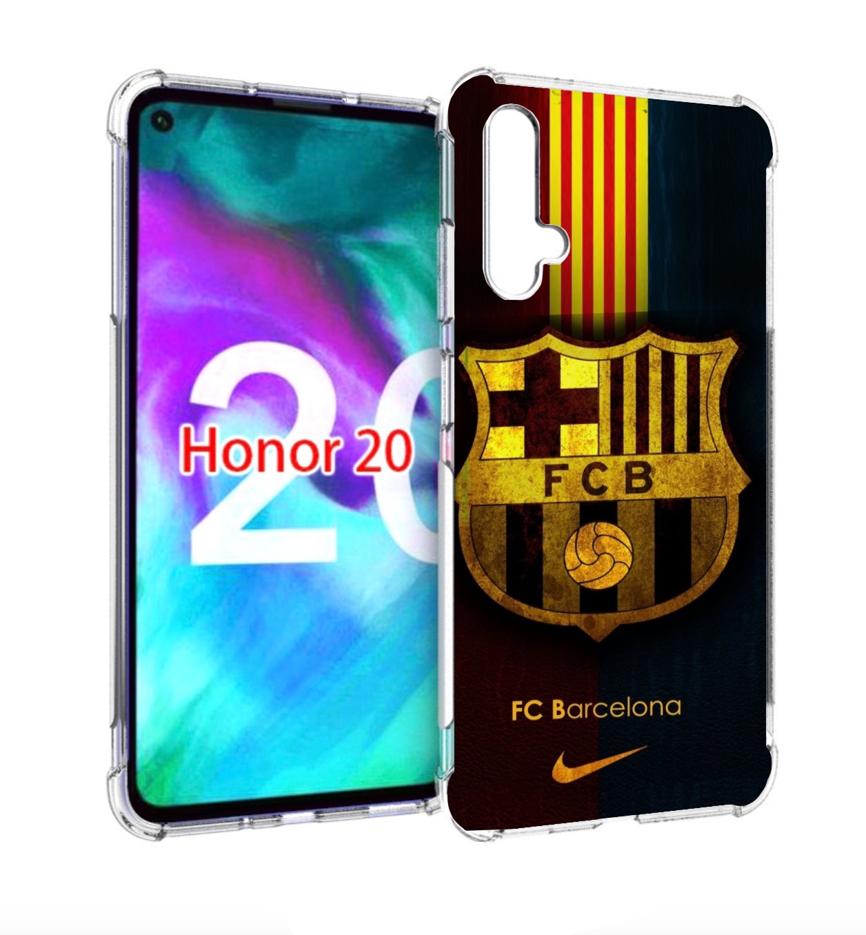 

Чехол бампер MyPads фк барселона мужской для Honor 20 Honor, Прозрачный, Tocco