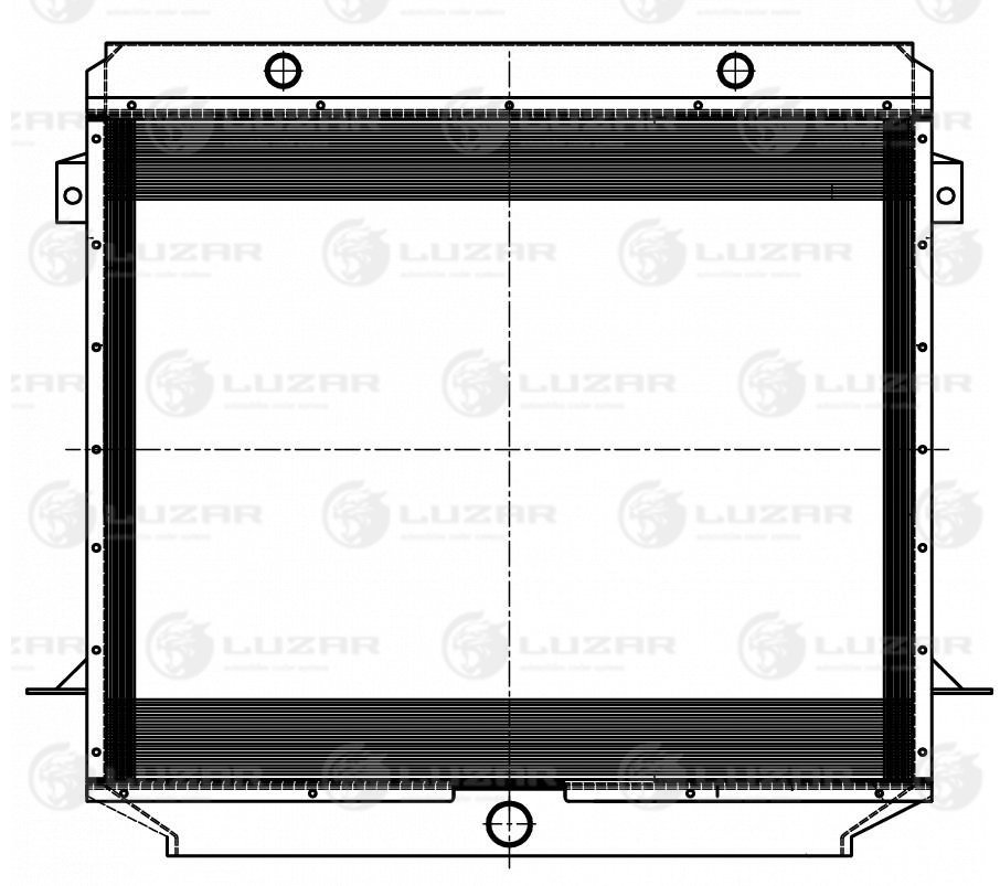 фото Luzar радиатор охл. для к-700a кировец -01 с дв. ямз-238 алюм, 4-х ряд. 54мм lrc 0640