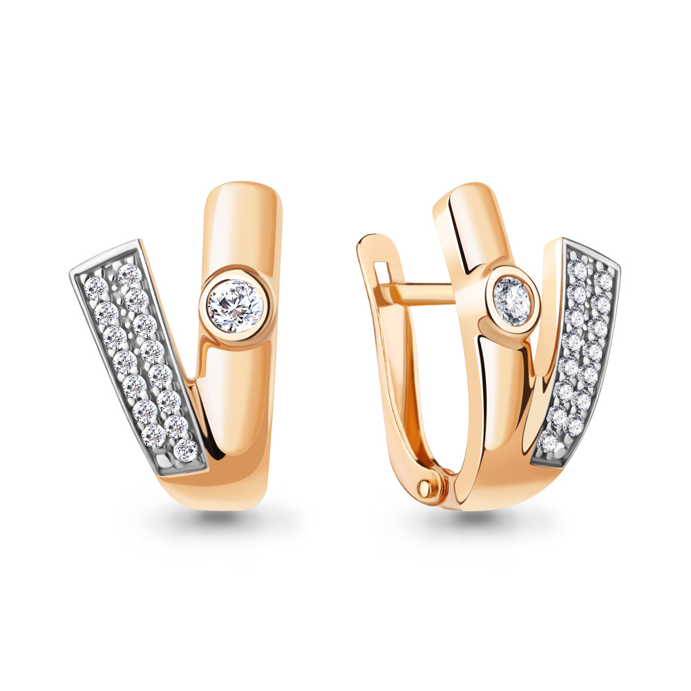 

Серьги из серебра с фианитом Aquamarine 49750А, 49750А_925_з