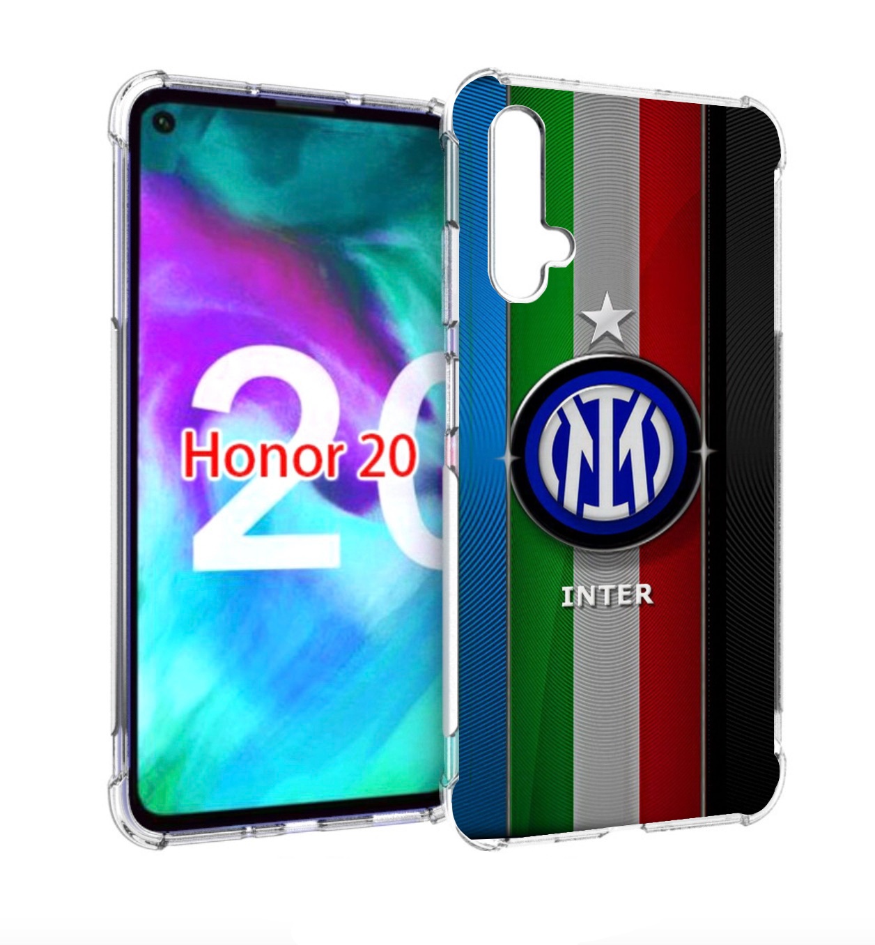 

Чехол бампер MyPads фк интер милан для Honor 20, Прозрачный, Tocco