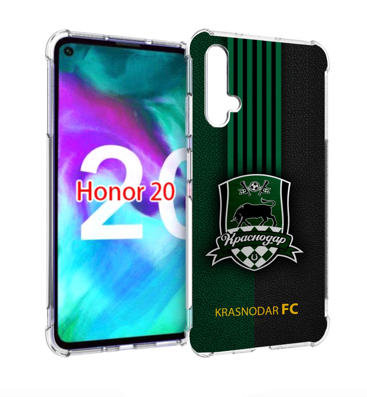 

Чехол бампер MyPads фк краснодар мужской для Honor 20 Honor, Прозрачный, Tocco