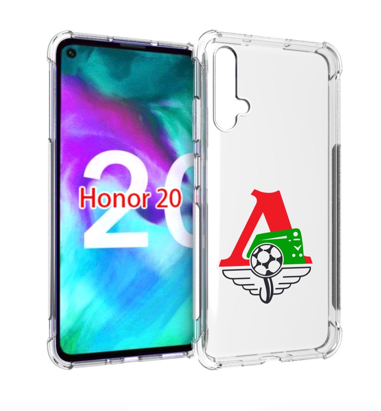

Чехол бампер MyPads фк локомотив москва мужской для Honor, Прозрачный, Tocco