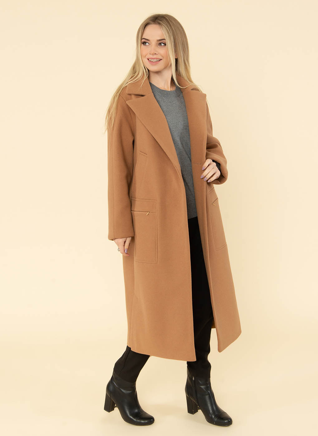 

Пальто женское Crosario 52398 коричневое 44 RU, 52398