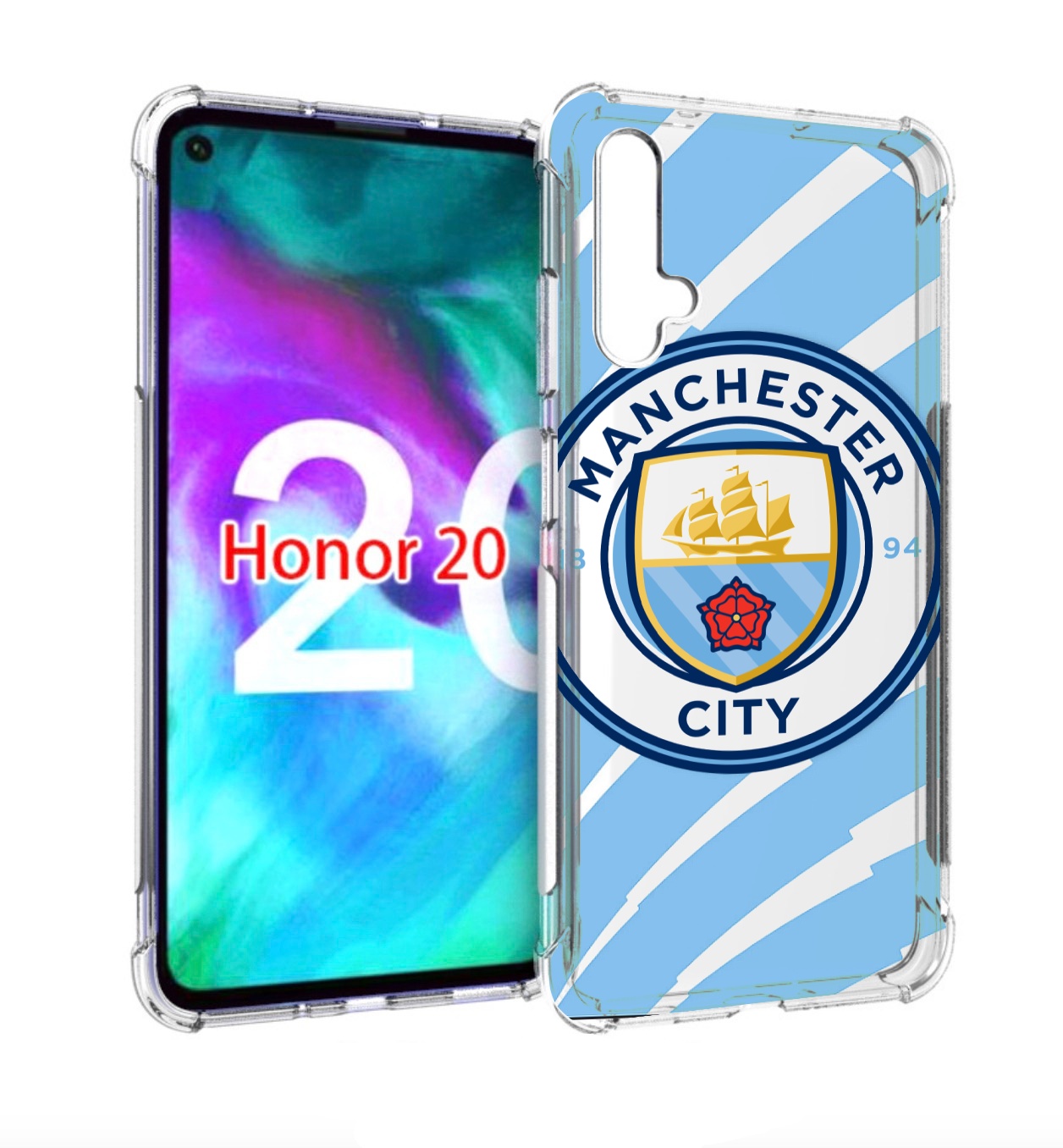 

Чехол бампер MyPads фк манчестер сити для Honor 20, Прозрачный, Tocco
