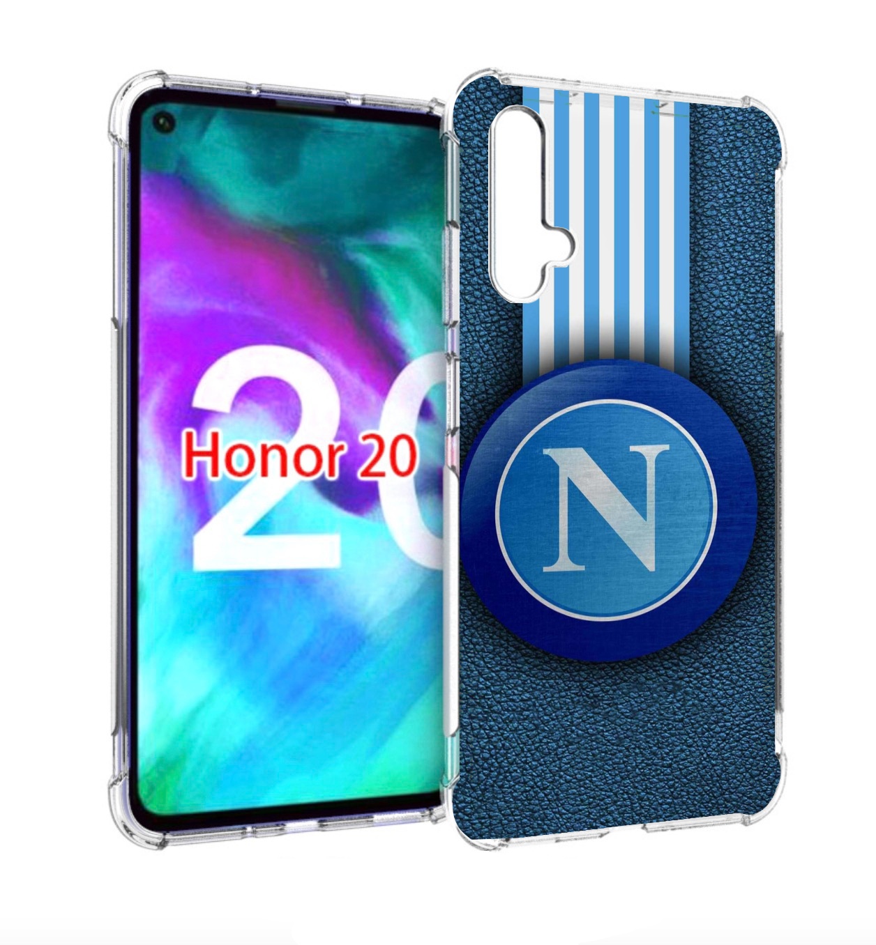 

Чехол бампер MyPads фк наполи мужской для Honor 20, Прозрачный, Tocco