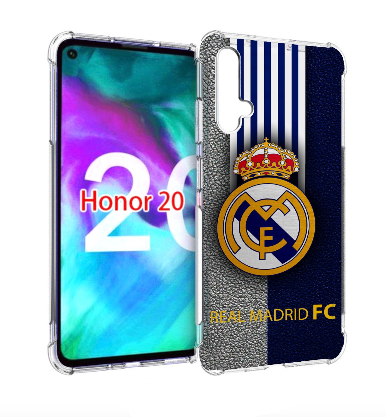 

Чехол бампер MyPads фк реал мадрид мужской для Honor 20, Прозрачный, Tocco