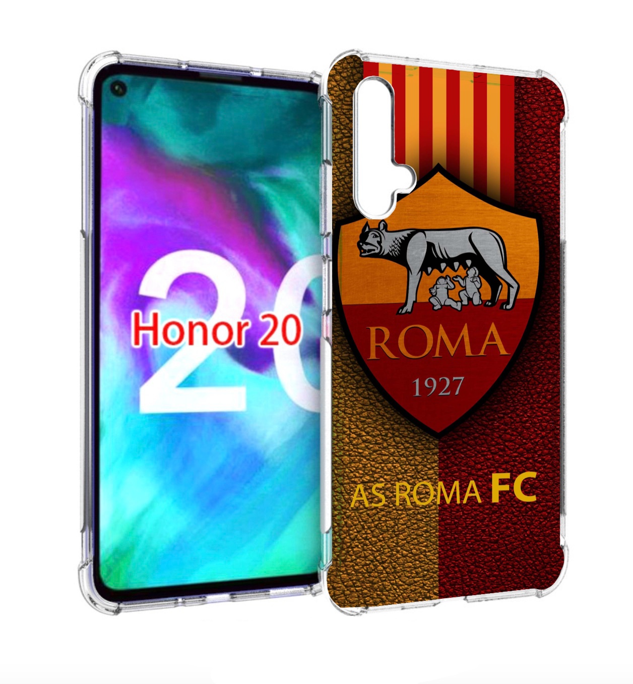 

Чехол бампер MyPads фк рома для Honor 20, Прозрачный, Tocco