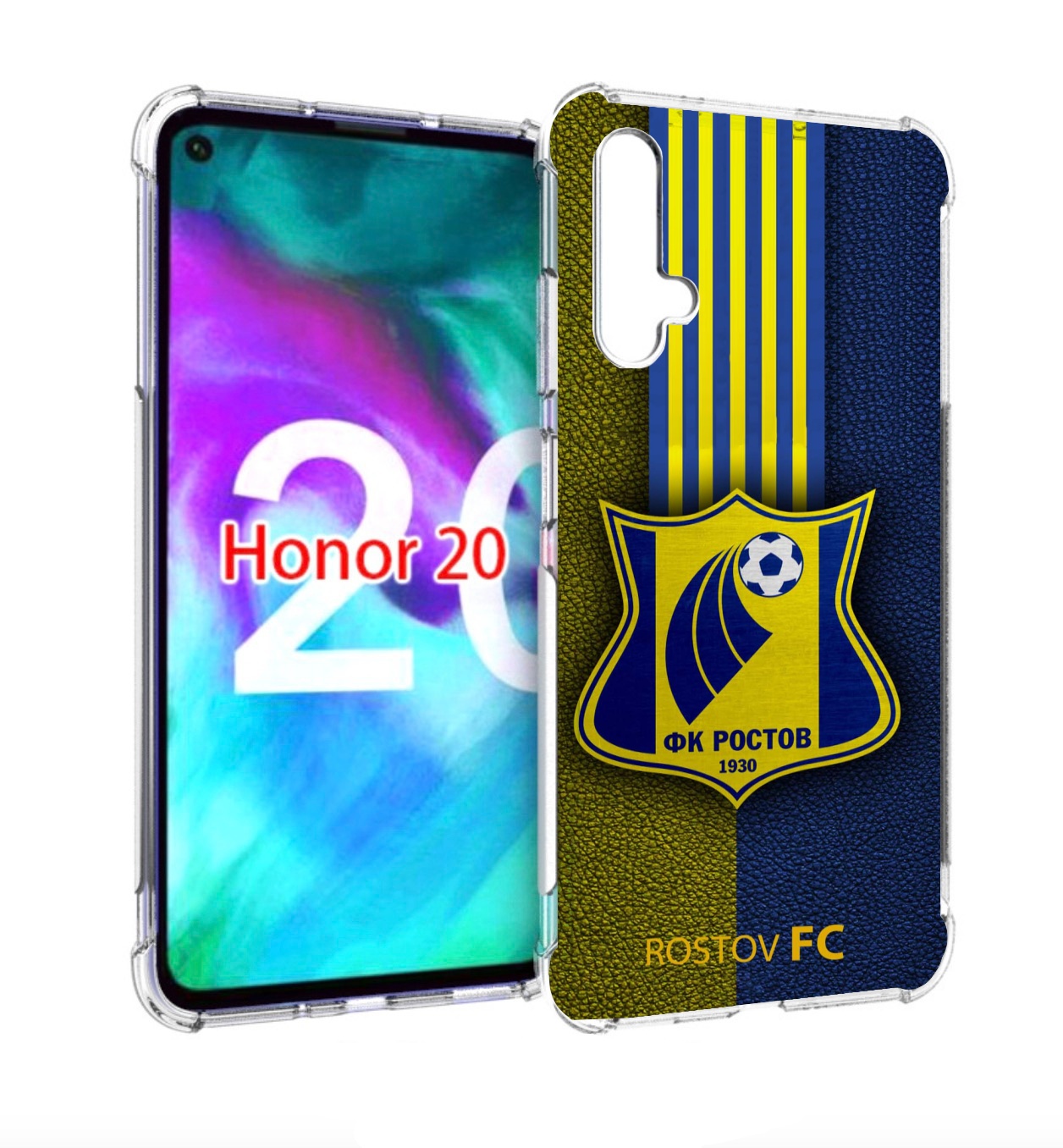 

Чехол бампер MyPads фк ростов мужской для Honor 20, Прозрачный, Tocco