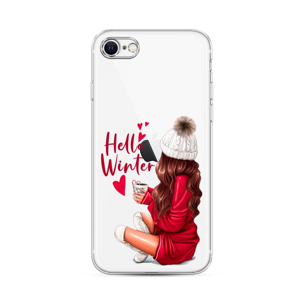 

Чехол на Apple iPhone 7 "Hello winter", Красный;белый;коричневый, 14850-5