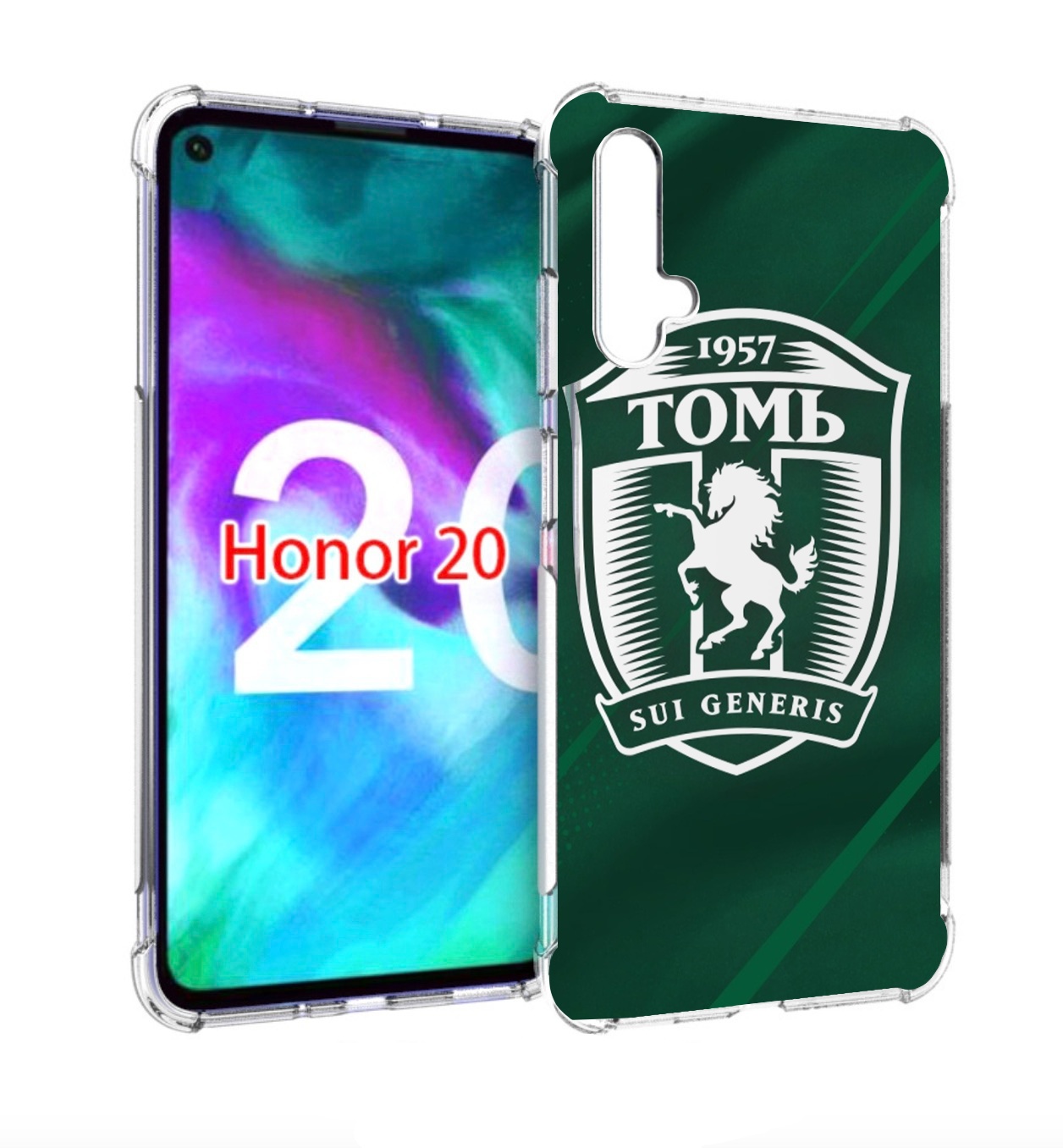 

Чехол бампер MyPads фк томь томск для Honor 20, Прозрачный, Tocco