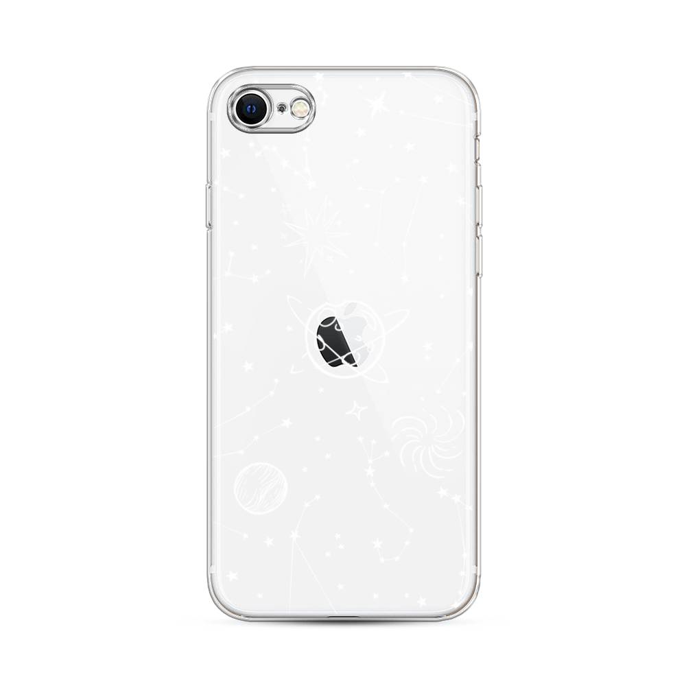 

Чехол на Apple iPhone 7 "Планеты в космосе", Белый, 14850-2