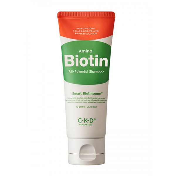 

Шампунь с аминокислотами и биотином CKD Amino biotin all-powerful shampoo 80мл, CKD Шампунь с аминокислотами и биотином - Amino biotin all-powerful shampoo, 80мл