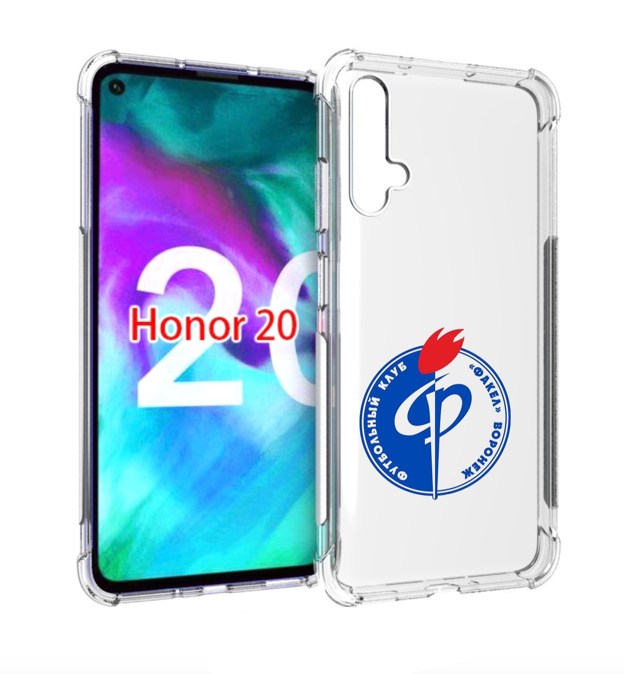 

Чехол бампер MyPads фк факел воронеж мужской для Honor 20, Прозрачный, Tocco