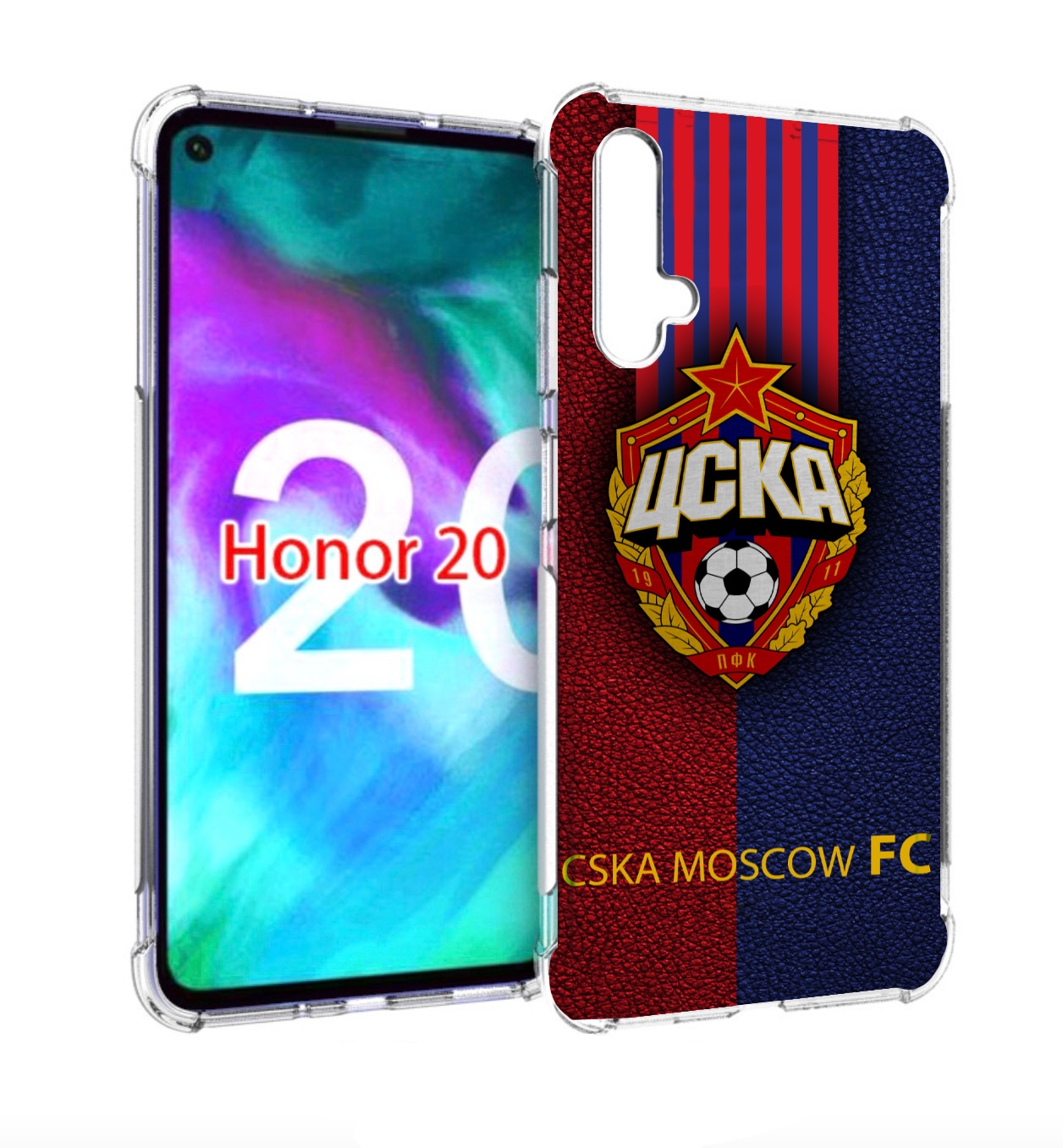 

Чехол бампер MyPads фк цска для Honor 20, Прозрачный, Tocco