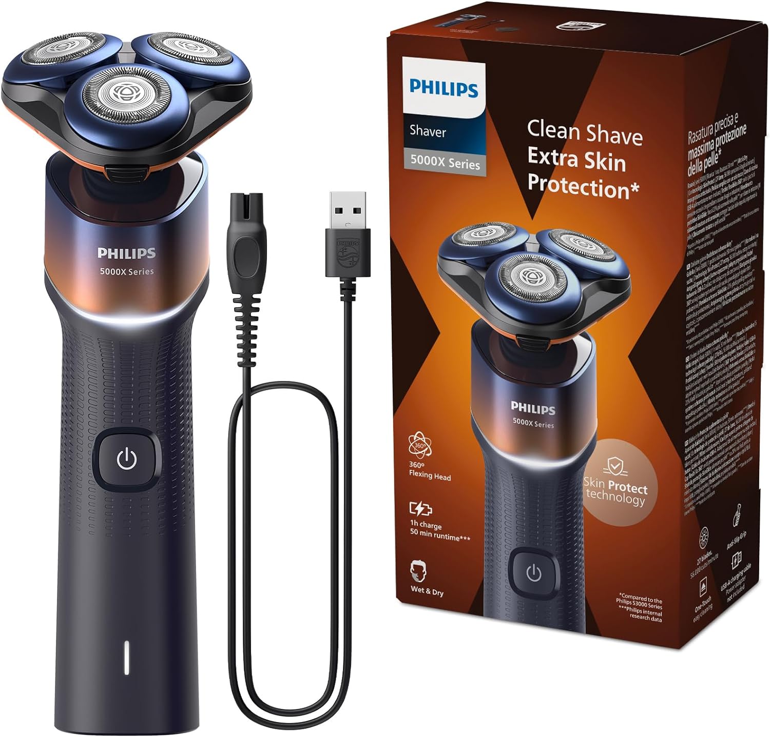 

Электробритва Philips Series 5000X синий, Series 5000X