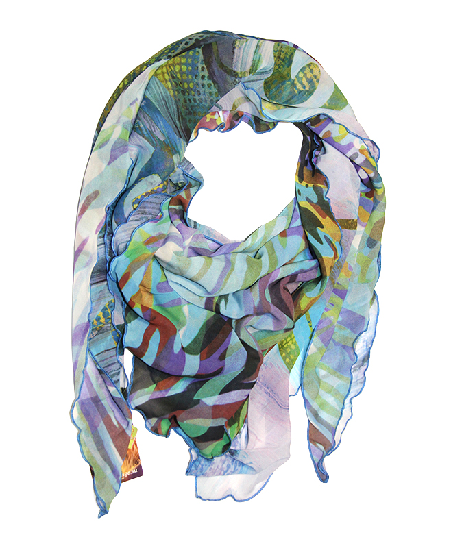 

Косынка женская Olange Assorty бактус голубая/фиолетовая, 150х75см, бактус