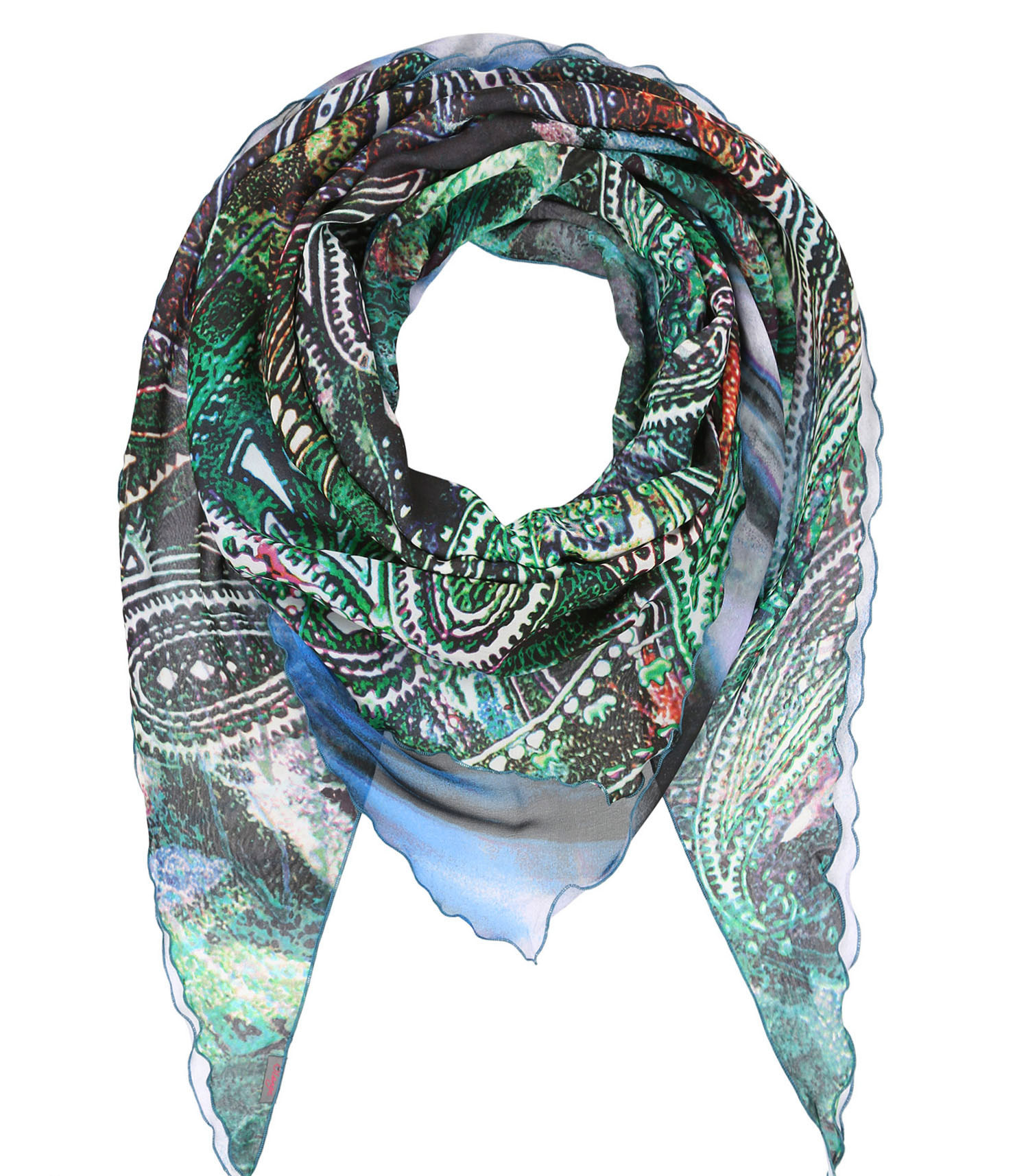 

Косынка женская Olange Assorty бактус белая/голубая, 150х75см, бактус