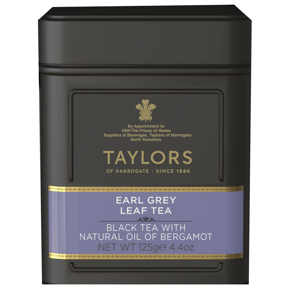Чай черный Taylors of Harrogate Эрл Грей, с ароматом бергамота, листовой, 125 г