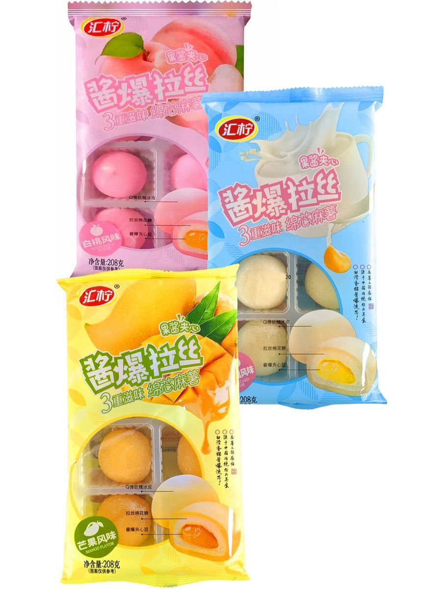 

Моти Mochi с начинкой персик, сливочный крем, манго, 208 г * 3 шт