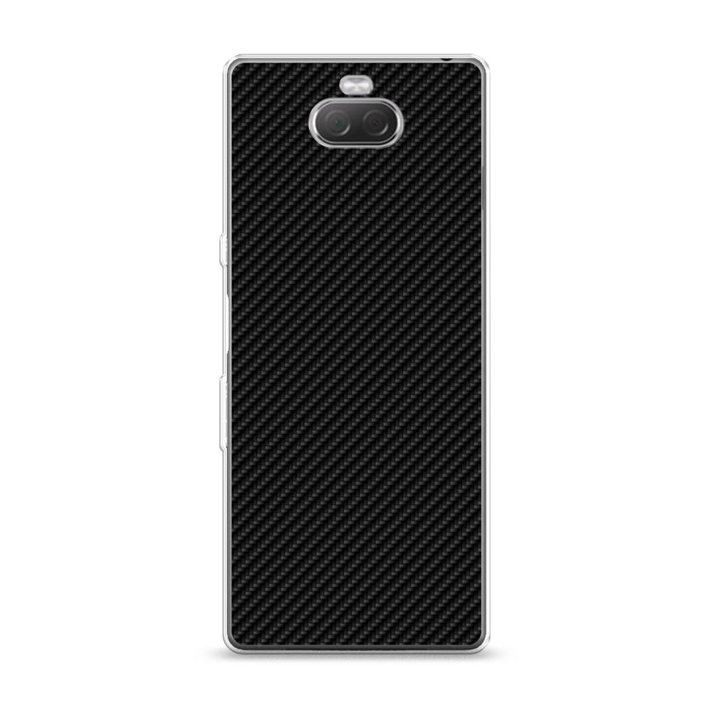 фото Силиконовый чехол "черный карбон" на sony xperia 10 awog