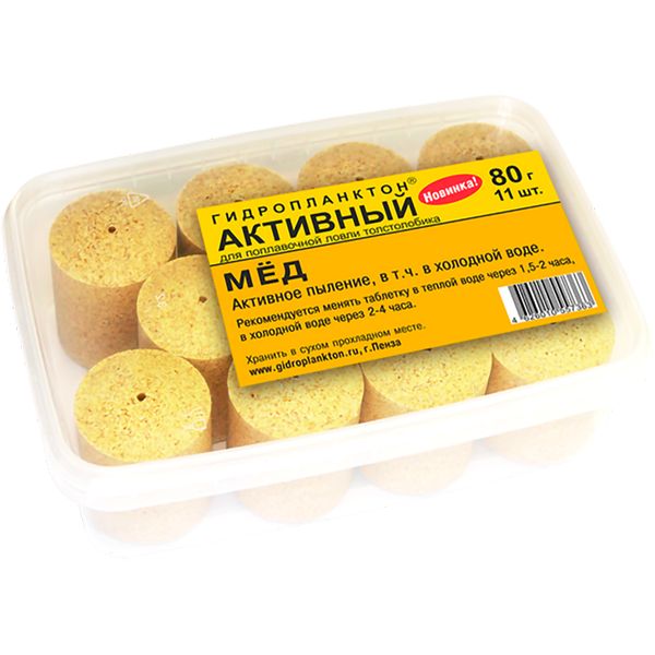 

Технопланктон Гидропланктон Активный 80 г Мёд 11 шт в контейнере, Разноцветный, Активный