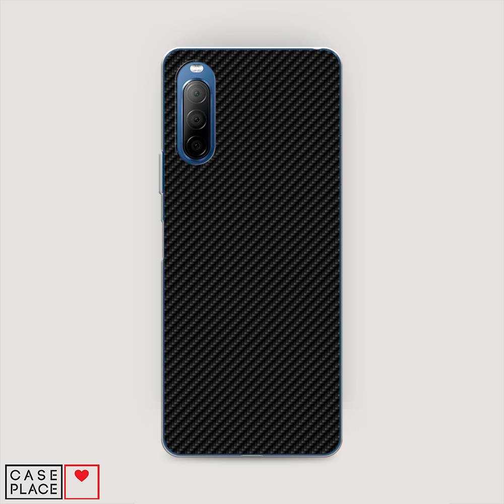 

Силиконовый чехол "Черный карбон" на Sony Xperia 10 II, 54650-3