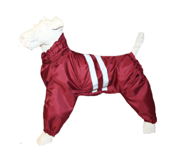 

Комбинезон для собак мужской, Амстафф, теплый, отражающие полосы бордовый, 45 см, Красный, АМЕРИКАНСКИЙ СТАФФОРДШИРСКИЙ ТЕРЬЕР на флисе повышенной прочности для самца СОП