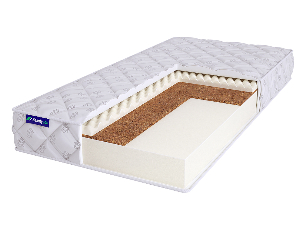 

Матрас  BeautySon Roll FOAM 10 Cocos Sens Бесклеевой 95х185 14 см, Белый, Roll FOAM 10 Cocos Sens