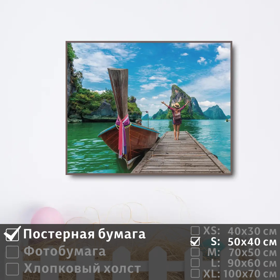 

Постер на стену ПолиЦентр Отпуск в тропическом раю 50х40 см, ОтпускВТропическомРаю