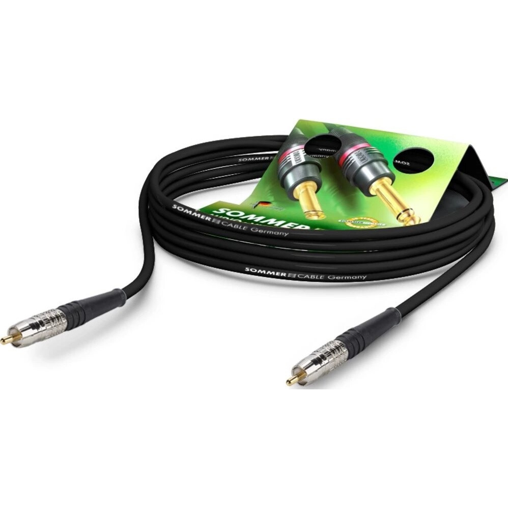 фото Кабель коаксиальный rca - rca sommer cable fla1-0150-sw-sw 1.5m