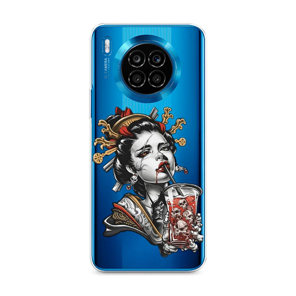 

Чехол на Huawei Nova 8i "Опасная гейша", Красный;черный;серый, 6106450-4