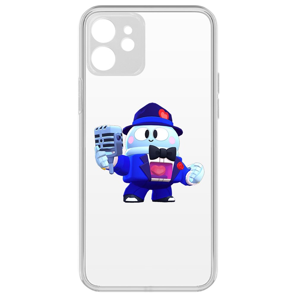 

Чехол-накладка Krutoff Clear Case Brawl Stars-Стильный Лу для iPhone 12 с защитой камеры, Прозрачный